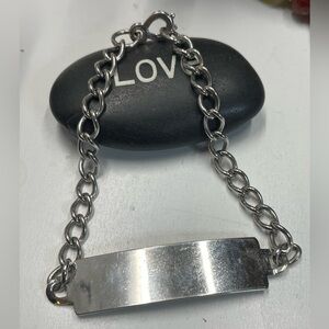 Vintage VNS Sterling Silver Chain Bracelet, 20cm long